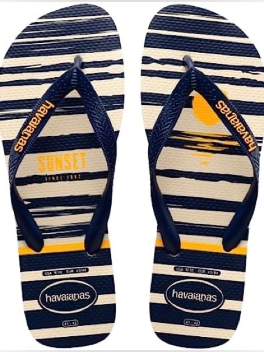 Havaianas Printed Men's Top Nautical Flip Flops Size 13